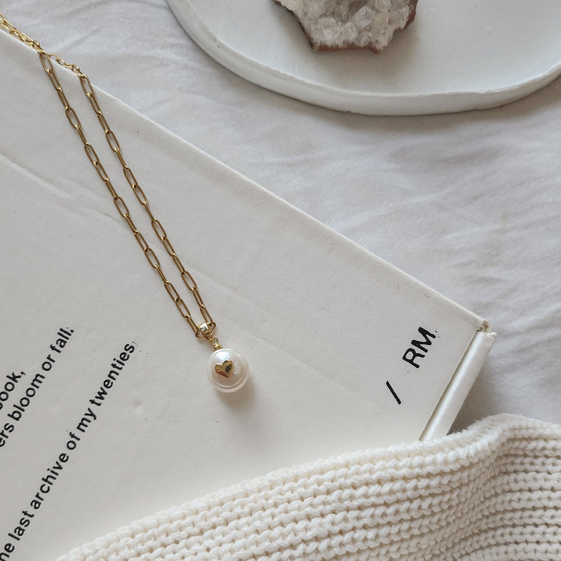 Pearl Heart-Ketting-King Crystals