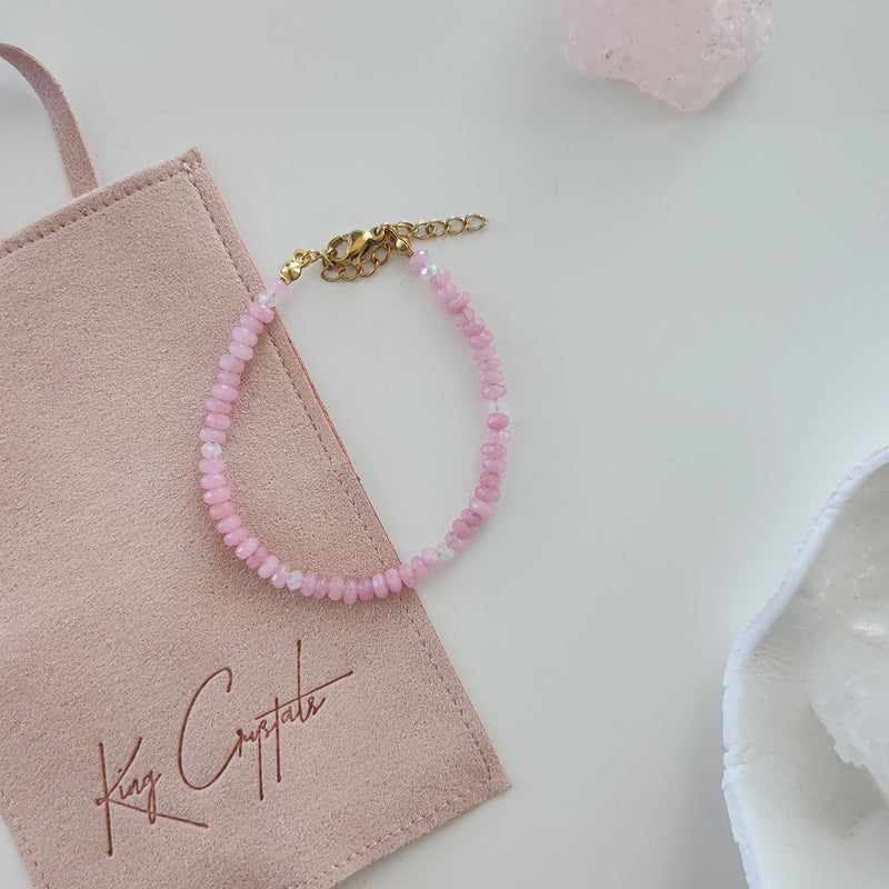 Roze Toermalijn armband-Ketting-King Crystals