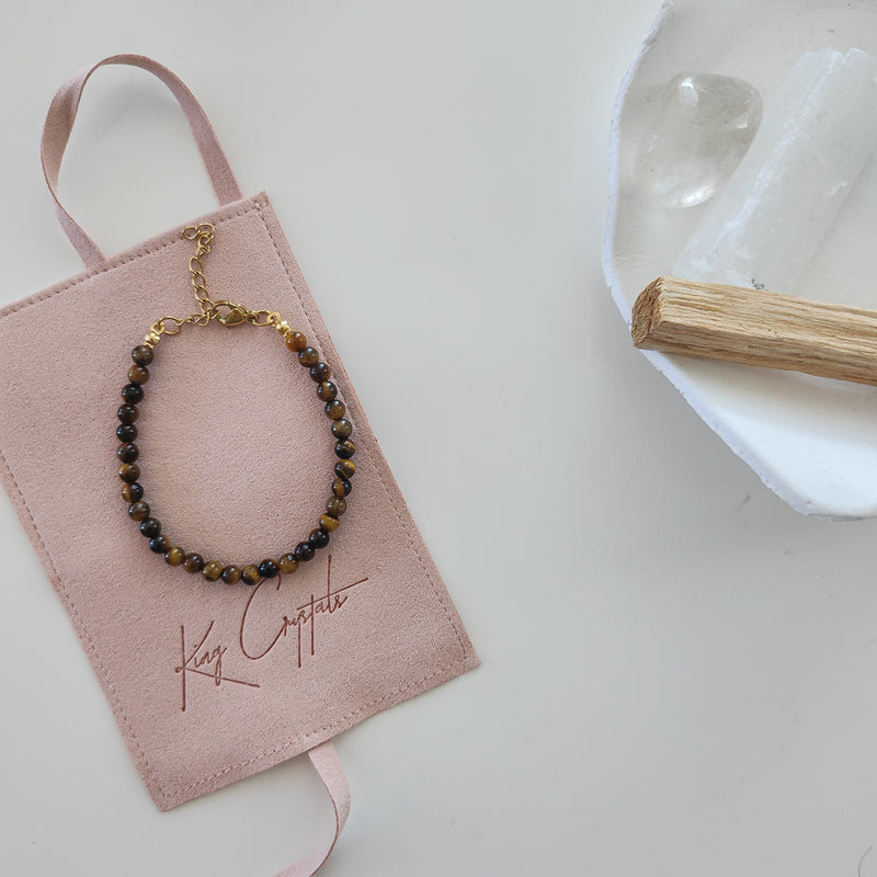 Tijgeroog armband-Armband-King Crystals