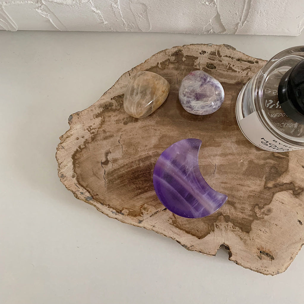 Fluoriet maan schaaltje 2-KC Home-King Crystals