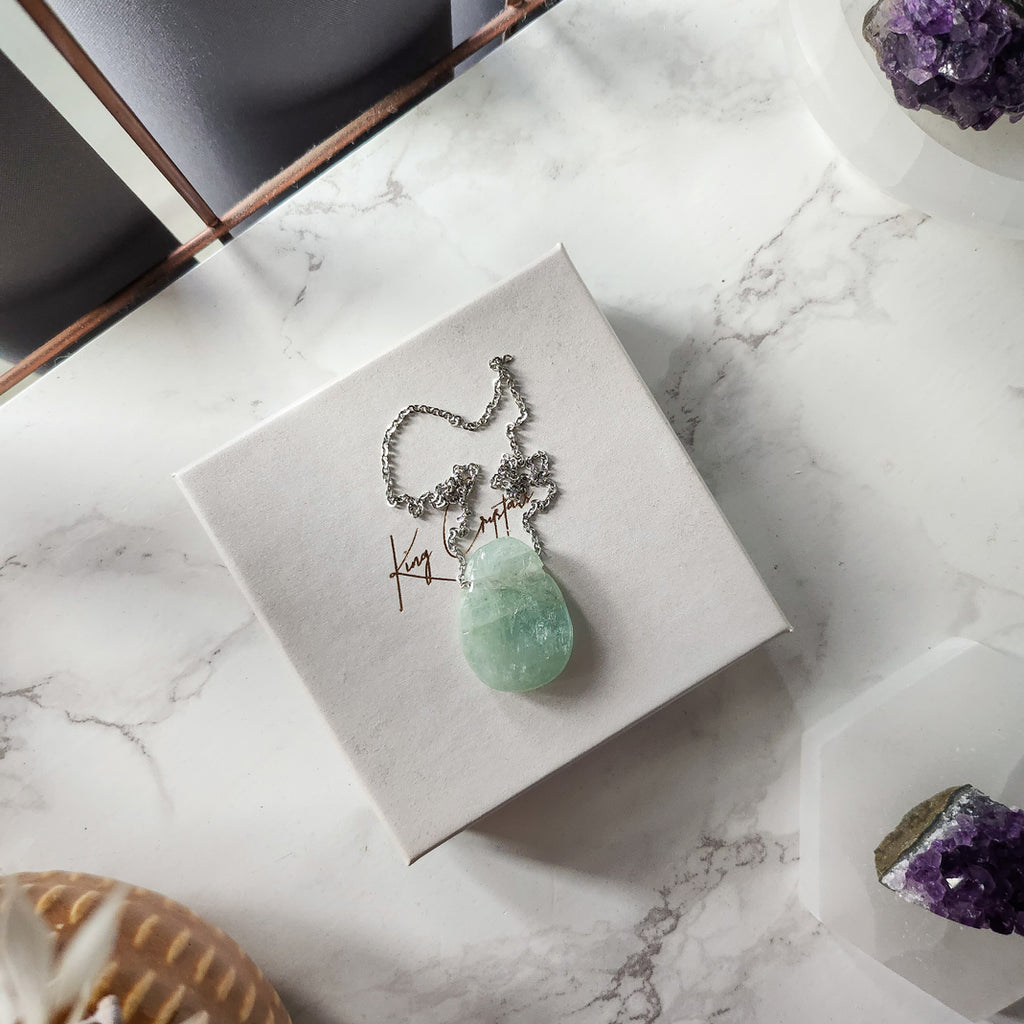 Aquamarijn kettting-Ketting-King Crystals