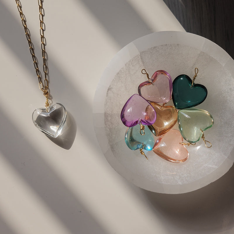 All of my heart ketting - BABY PINK-Ketting-King Crystals