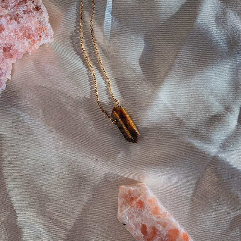 Tijgeroog maat 1-Ketting-King Crystals