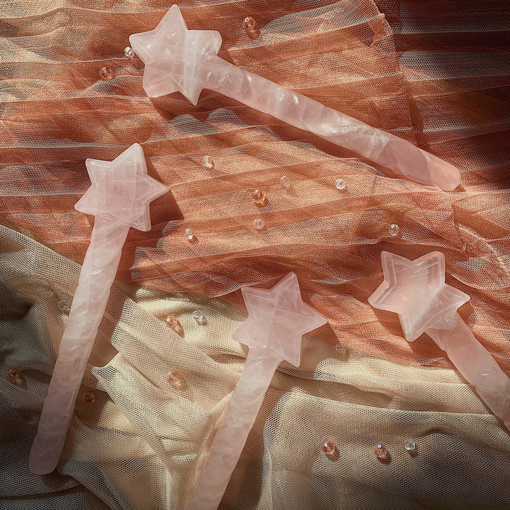 Roze Kwarts toverstaf-KC Home-King Crystals